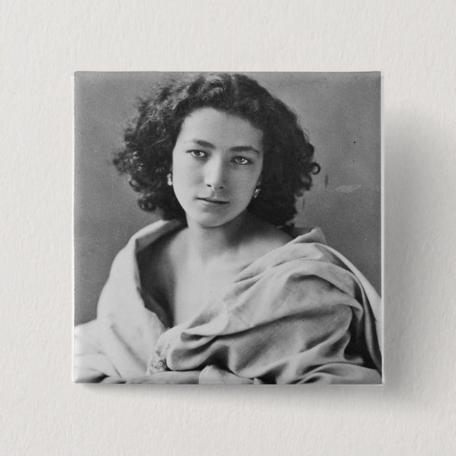 Sarah Bernhardt im Kostüm, c.1860 Button (Vorderseite)