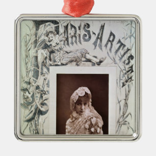 Sarah Bernhardt in der Rolle von Marion Delorme Ornament Aus Metall