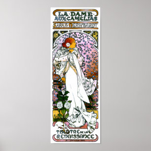 Sarah Bernhardt, La Dame aux Camélias, Mucha Fine Poster