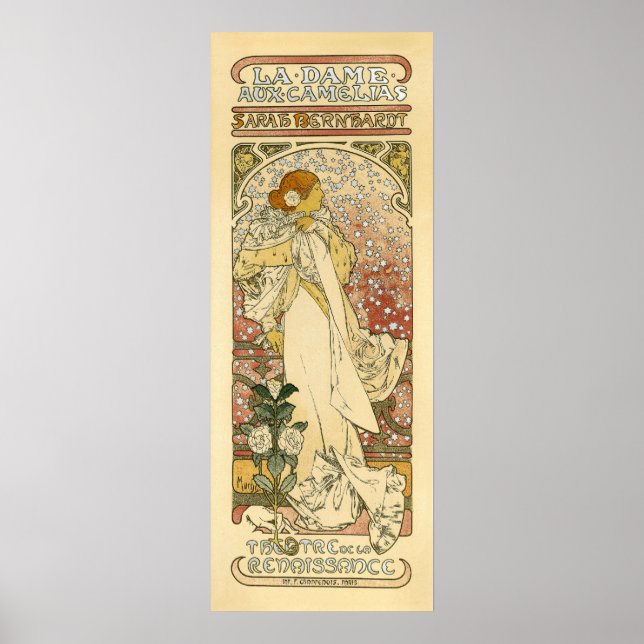 Sarah Bernhardt, La Dame aux Camélias Poster (Vorne)