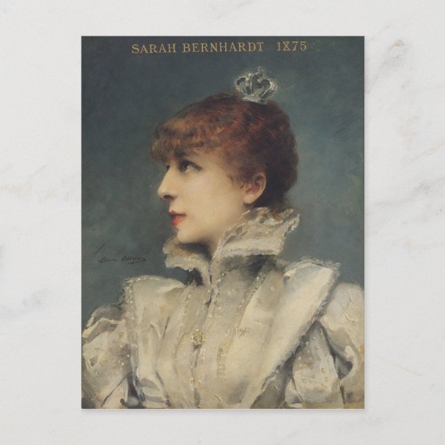 Sarah Bernhardt Postkarte (Vorderseite)