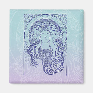 Sarah Bernhardt von Mucha Magnet