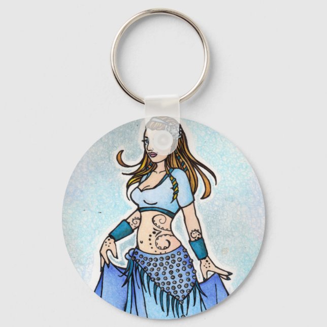 Sarah Blue Bellydancer Schlüsselanhänger (Vorderseite)