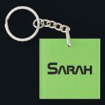 Sarah futuristischer Schriftart aus dem verwaisten Schlüsselanhänger<br><div class="desc">Sarah ist eine Figur aus dem TV-Showwaise Black</div>