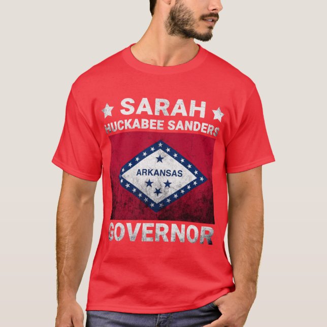 Sarah Huckabee Sanders For Governor Arkansas Flag  T-Shirt (Vorderseite)