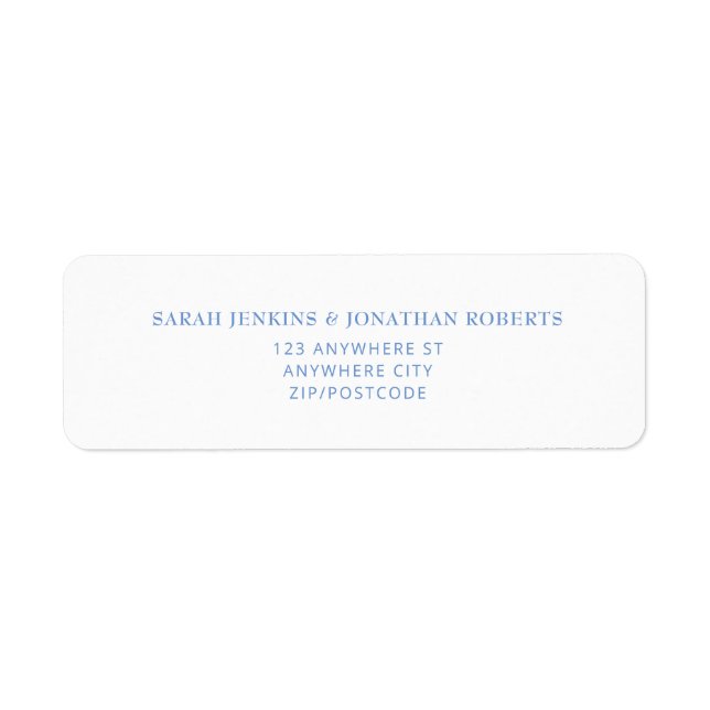 SARAH Modern Dusty Blue UAWG Return Address Label (Vorne)