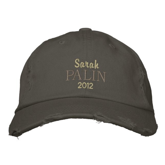Sarah, PALIN, 2012, HAT Bestickte Kappe (Vorderseite)