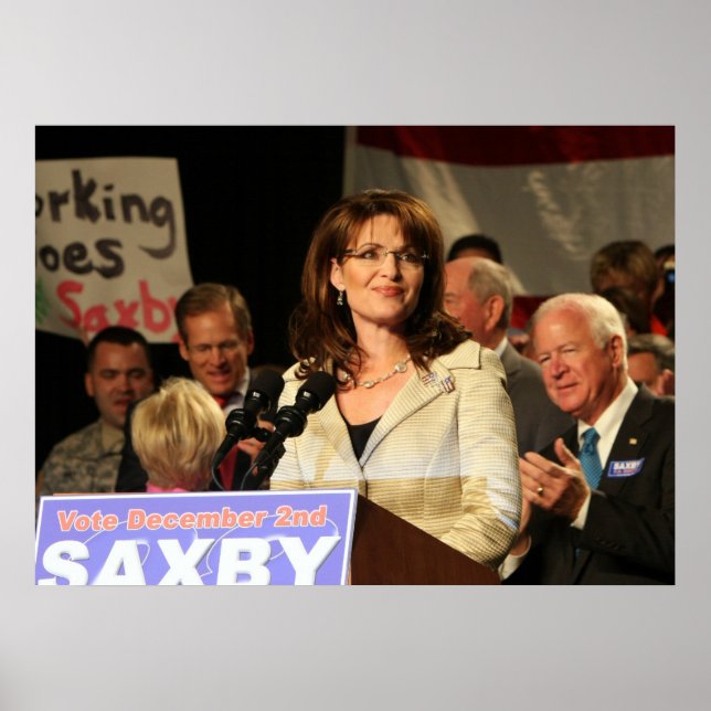Sarah Palin auf Chambliss Kundgebung Poster (Vorne)
