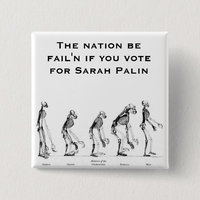 Sarah Palin- Creationist Button (Vorderseite)
