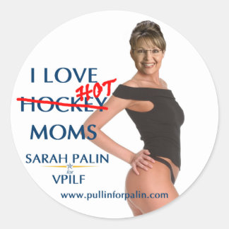 Sarah Palin - I Liebe Hot(ckey) Mamas Sticker