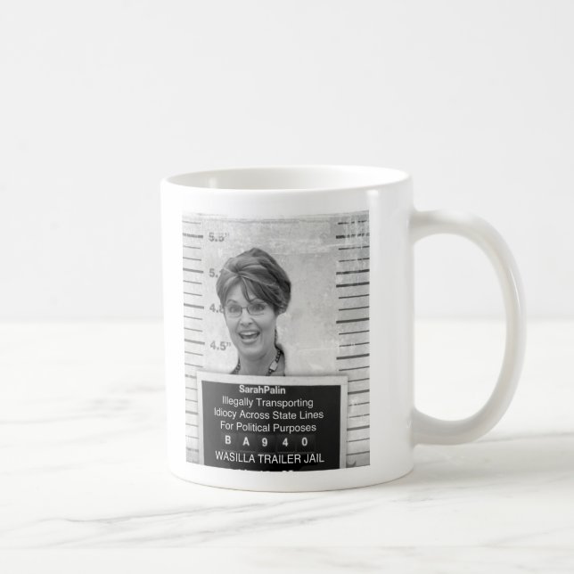 Sarah Palin Mugshot Tasse (Rechts)