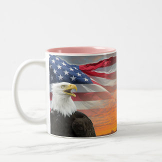 Sarah Palin - US-Flaggen-Adler-Tassen Zweifarbige Tasse