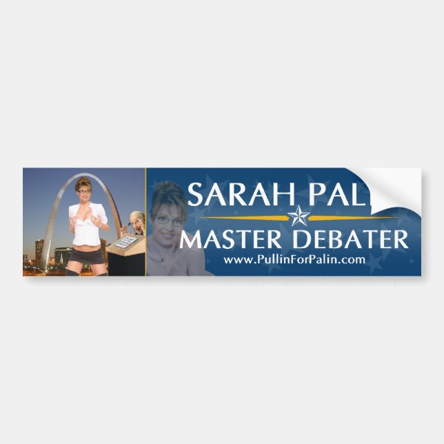 Sarah Palin - Vorlagendisputant-Autoaufkleber Autoaufkleber (Vorne)