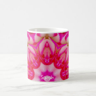 SARAH ~ Personalisierte Rose Fraktal ~ Kaffeetasse