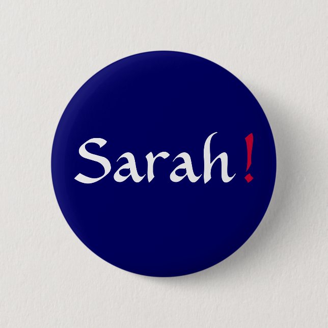 Sarah! Politischer Knopf Button (Vorderseite)