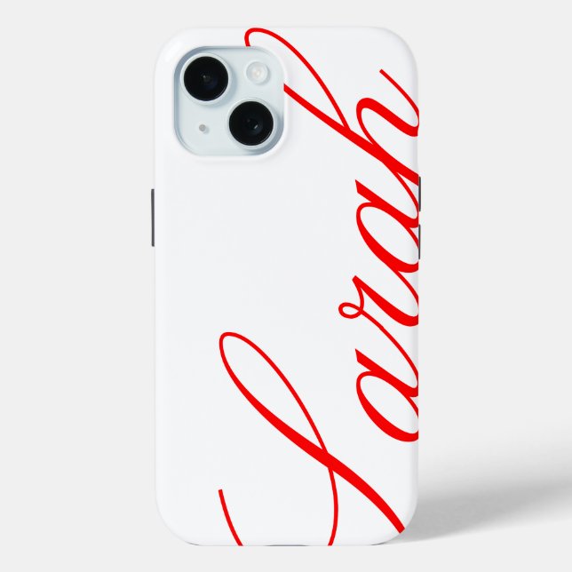 Sarah - schönes iPhone Case mit individuelle Name (Rückseite)