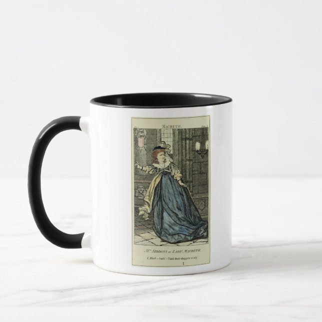 Sarah Siddons als Dame Macbeth Tasse (Links)