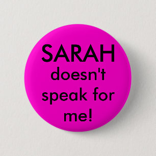 Sarah spricht nicht für mich button