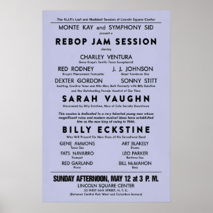 Sarah Vaughan - Billy Eckstine Jazzplakat - Rebo Poster