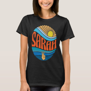 Sarah Vintag Sunset Sarah Groovy Gefärbte Krawatte T-Shirt