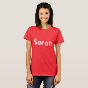 Sarah vom Show Waisen-Schwarzspaß-Schriftart T-Shirt