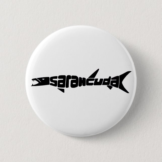 Sarahcuda Knopf-Schwarzes Button (Vorderseite)