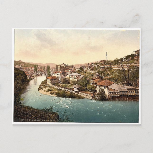 Sarajcvo (d.h., Sarajevo), Bendbasi, Bosnien, Postkarte (Vorderseite)