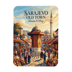 Sarajevo Altstadt Bosnien & Herzegowina Magnet