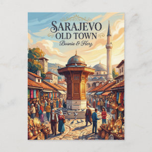 Sarajevo Altstadt Bosnien & Herzegowina Postkarte