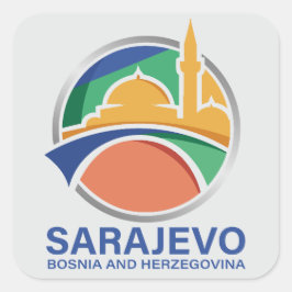 Sarajevo Bosnia and Herzegovina Quadratischer Aufkleber