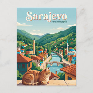 Sarajevo Bosnien und Herzegowina Postkarte