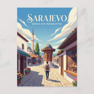 Sarajevo Bosnien und Herzegowina Postkarte
