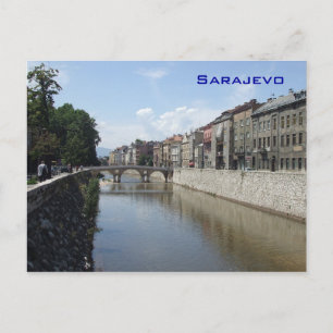 Sarajevo - Brücke Lateinisch Postkarte