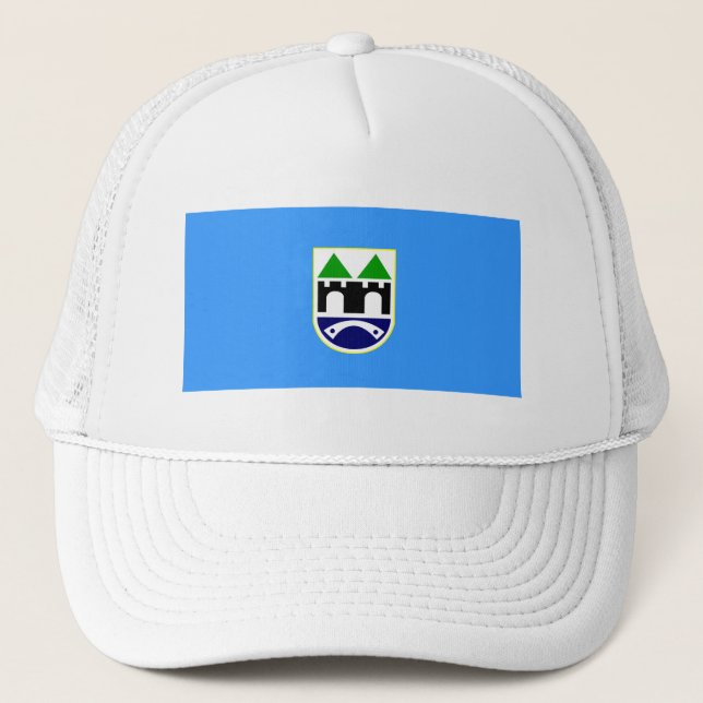 Sarajevo-Flagge Truckerkappe (Vorderseite)