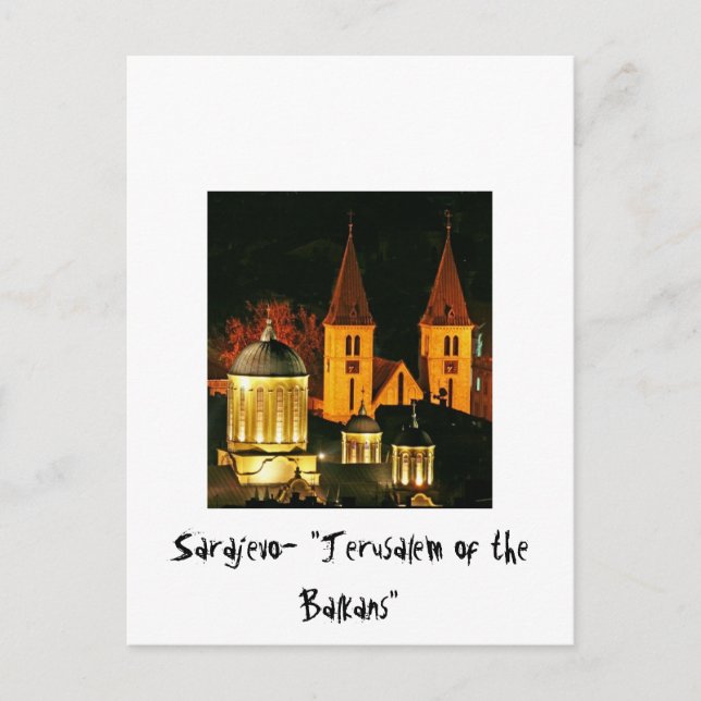 Sarajevo Jerusalem der Balkaner Postkarte (Vorderseite)