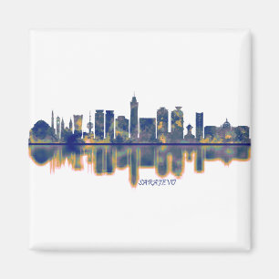 Sarajevo Skyline Magnet
