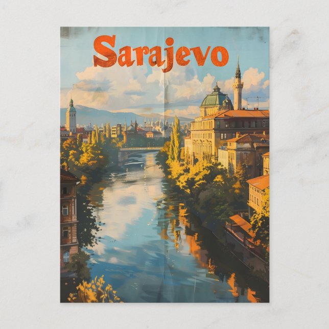 Sarajevo Vintag Postkarte (Vorderseite)