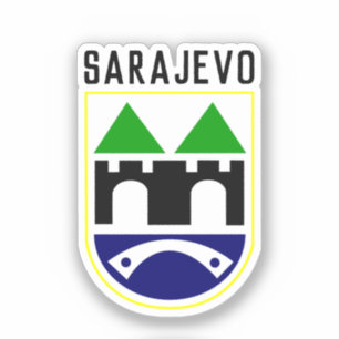 Sarajevo-Wappen, Bosnien und Herzegowina Aufkleber