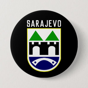 Sarajevo-Wappen, Bosnien und Herzegowina Button