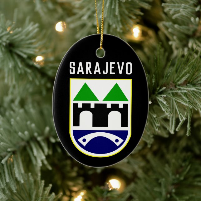 Sarajevo-Wappen, Bosnien und Herzegowina Keramik Ornament (Baum)