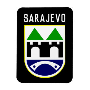 Sarajevo-Wappen, Bosnien und Herzegowina Magnet