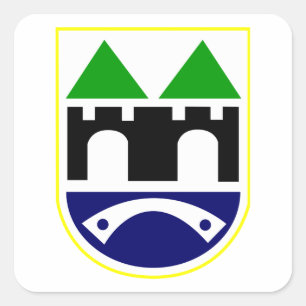 Sarajevo-Wappen Quadratischer Aufkleber