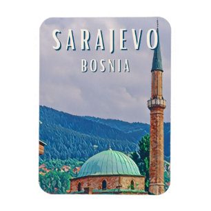 Sarajewo, historische Stadt Bosnien und Herzegowin Magnet