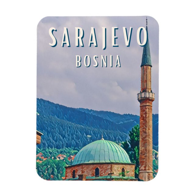 Sarajewo, historische Stadt Bosnien und Herzegowin Magnet (Vertikal)