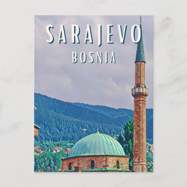 Sarajewo, historische Stadt Bosnien und Herzegowin Postkarte (Vorderseite)