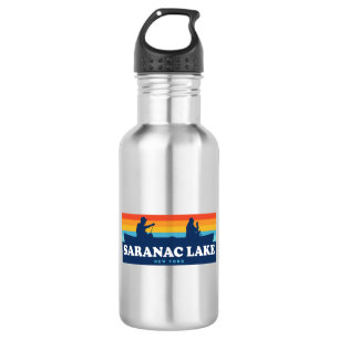 Saranac Lake New York Canoe Edelstahlflasche