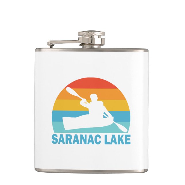 Saranac Lake New York Kayak Flachmann (Vorderseite)
