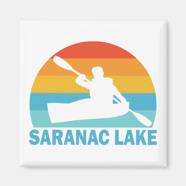 Saranac Lake New York Kayak Magnet (Vorne)