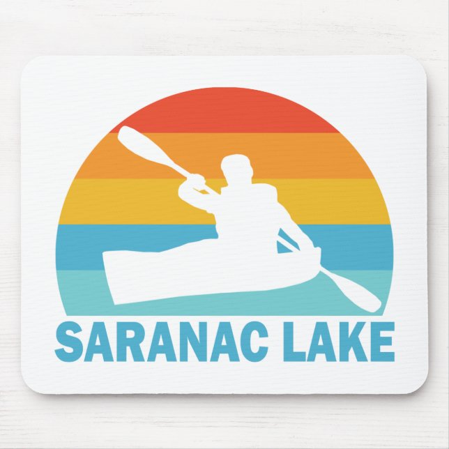 Saranac Lake New York Kayak Mousepad (Vorne)