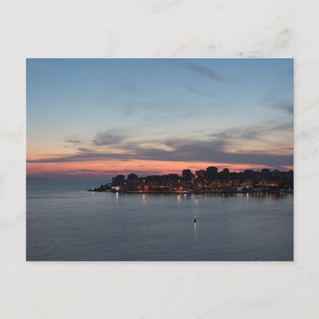Sarande, Albanien, bei Sonnenuntergang Postkarte (Vorderseite)